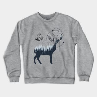 A  DEER IN THE IN WOODS Crewneck Sweatshirt